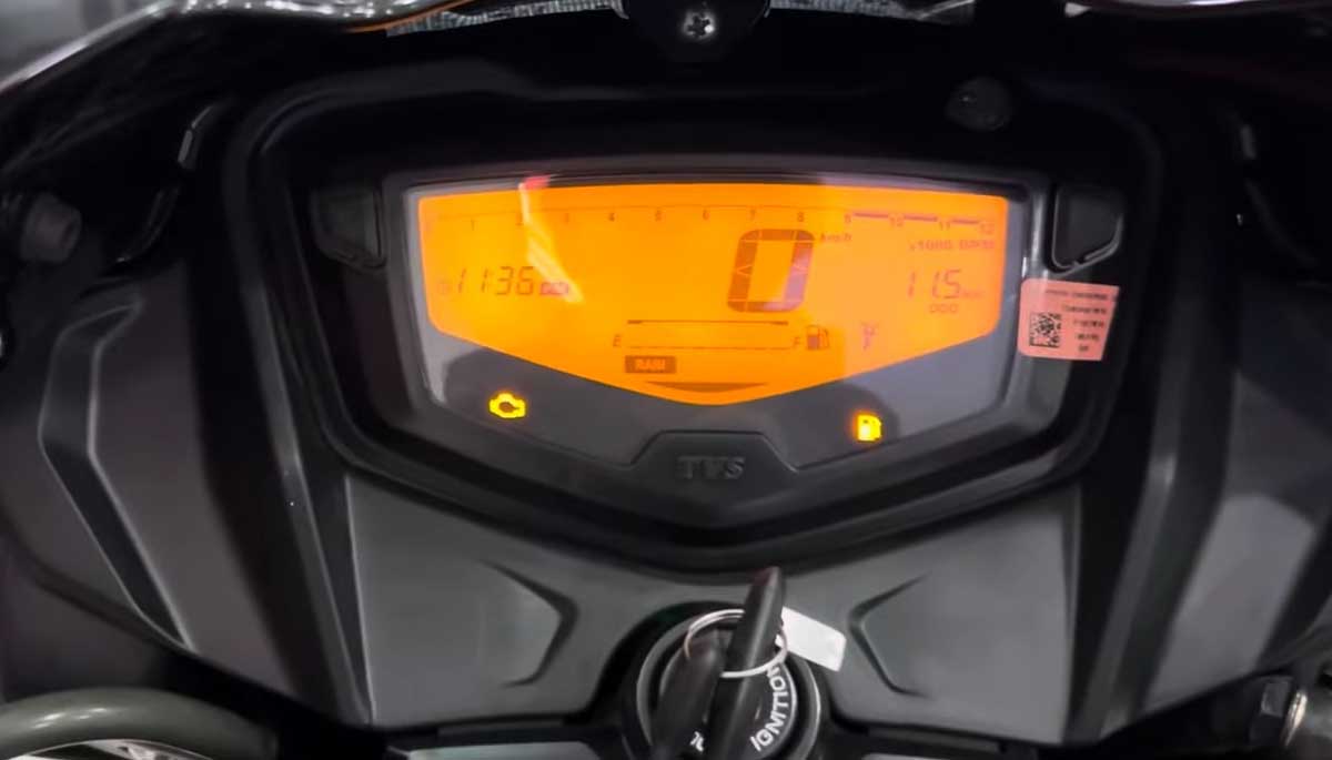 Apache 125cc bike Bluetooth speedometer
