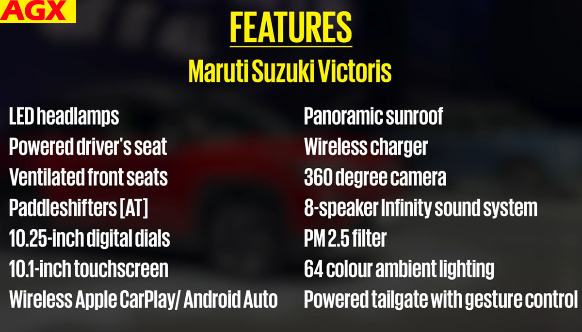 MARUTI SUZUKI VICTORIES FEATURES