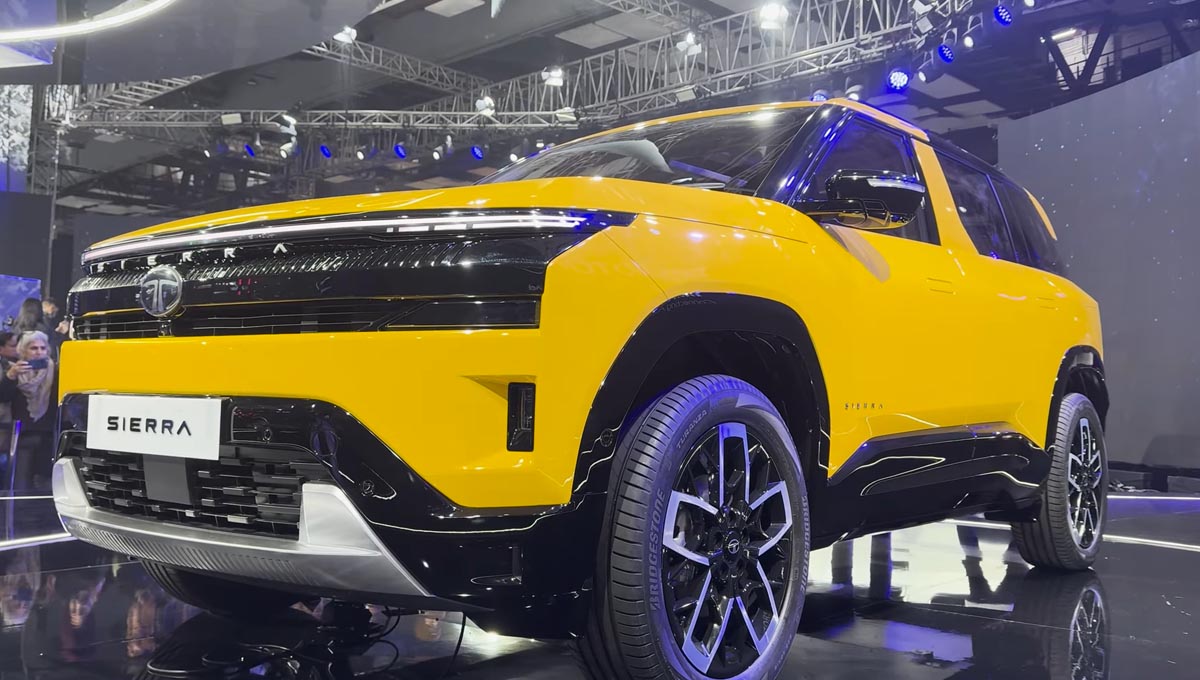 SUV boot space 350 litres Tata Sierra rear seat fold foldable storage”