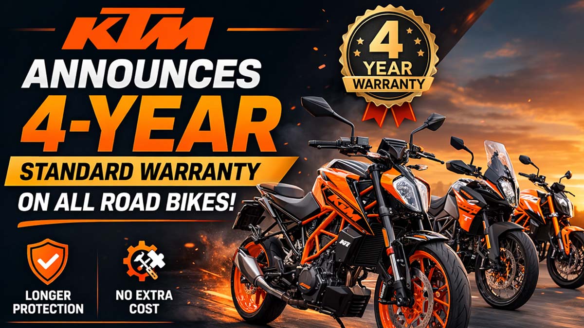 KTM Launches New 4-Year Warranty